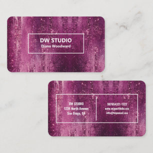 Modern Magenta Purple Business Card
