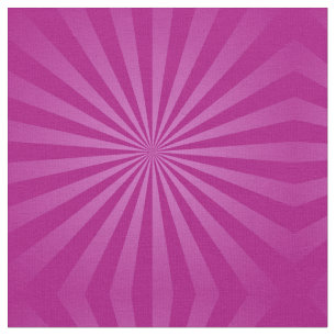 Modern Magenta Sun Ray Pattern Fabric
