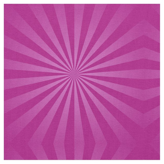Modern Magenta Sun Ray Pattern Fabric (Close Up)