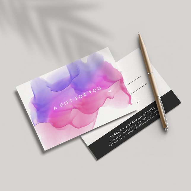 Modern Magenta Watercolor Blot | Gift Certificate (Creator Uploaded)