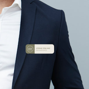Modern Magnetic Company Logo Employee Name Tag