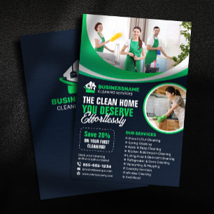 Modern Maid House Cleaning housekeeping Janitorial Flyer