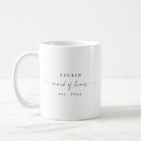 Modern Maid Of Honour Mug Wedding Party Gift 
