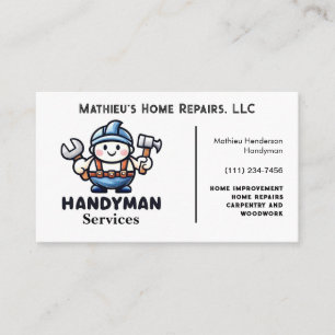 Modern Maintenance Handyman Business Card
