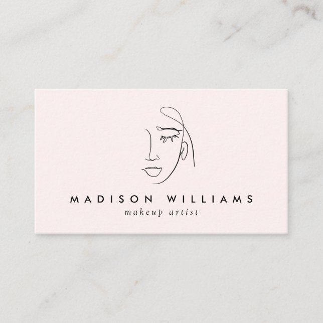 Modern Make up Artist or Skin Care Business Card (Front)