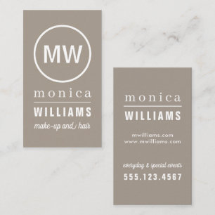 Modern Makeup Artist and Hair Stylist Business Card