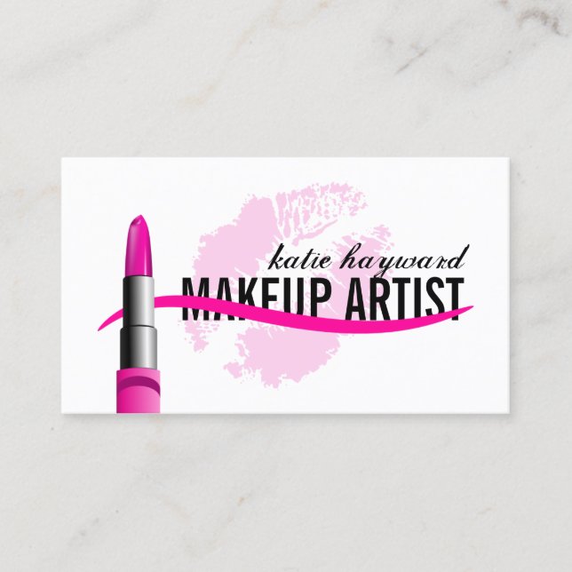 Modern Makeup Artist Business Card (Front)