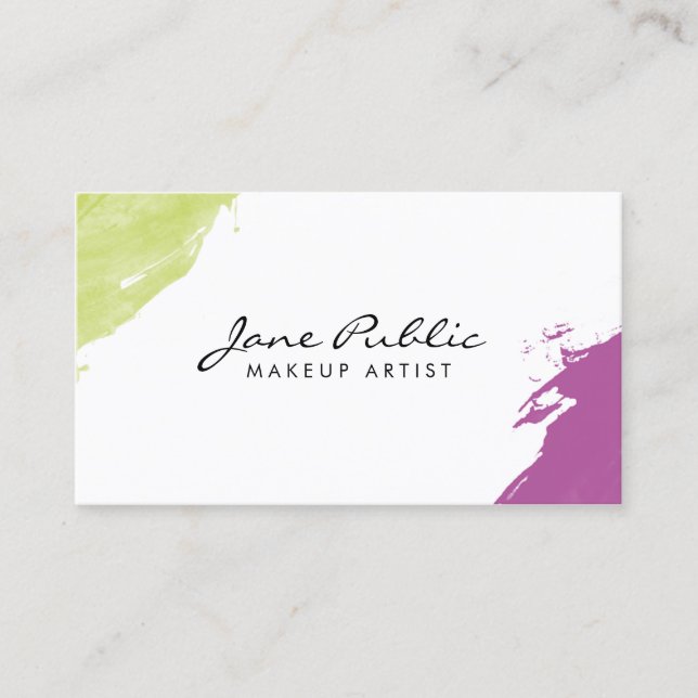 Modern Makeup Artist Business Card (Front)