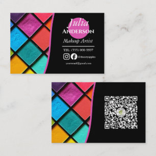 modern Makeup Artist MUA photo small business Card