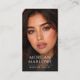 Modern Makeup Artist Photo Business Card