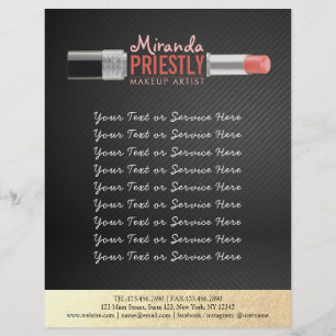 Modern Makeup Artist Stylist Beauty Salon Lipstick Flyer