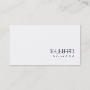 Modern Makeup Artist White Stylish Business Card