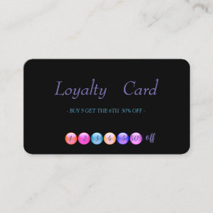 Modern Makeup,Black  Loyalty Card