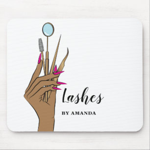 Modern Makeup Eyebrow Eyes Lashes Girly Mouse Pad