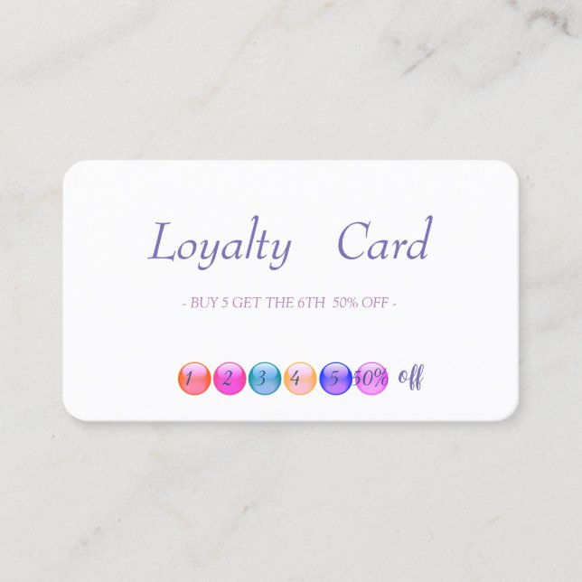 Modern Makeup  Loyalty Card (Front)