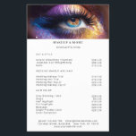 Modern, Makeup Photo Glitter Salon Price List  Flyer<br><div class="desc">Modern,  Makeup Photo Glitter,  Price List Flyer. Edit your product in a few minutes by adding your data. You can change the font/colour/position by "further personalisation".</div>