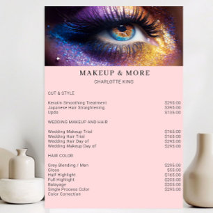 Modern, Makeup Photo Salon Price List Poster