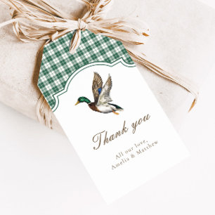 Modern Mallard Duck Neutral Baby Shower Favor Gift Tags