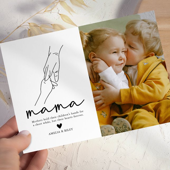 Modern Mama Photo Mother's Day Card (Creator Uploaded)