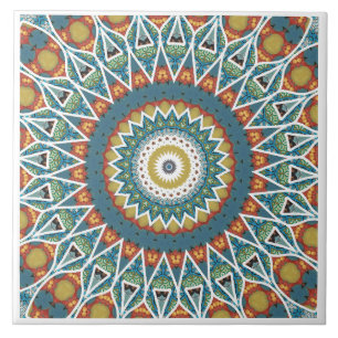Modern Mandala Ceramic Tile
