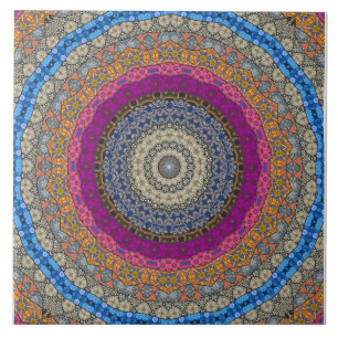 Modern Mandala Ceramic Tile