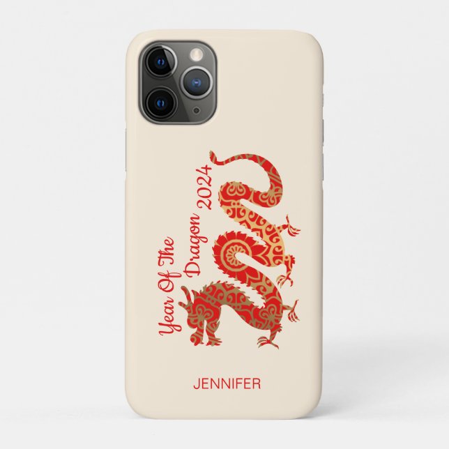 Modern Mandala Dragon 2024 Chinese New Year  Case-Mate iPhone Case (Back)