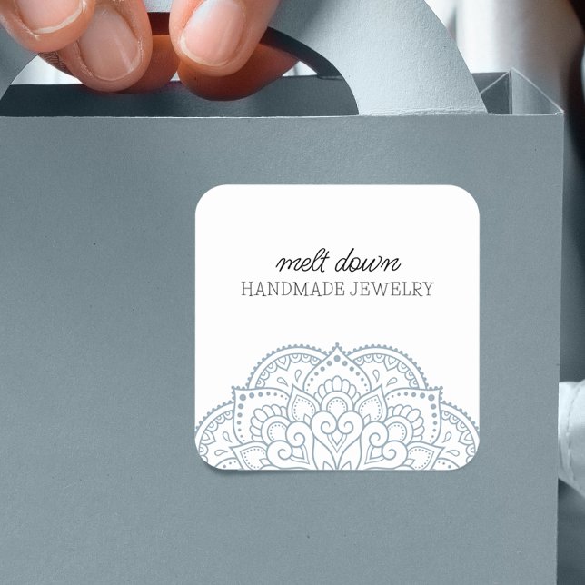 Modern Mandala Handmade Jewellery Square Sticker (Modern Mandala Handmade Jewelry Square Sticker)