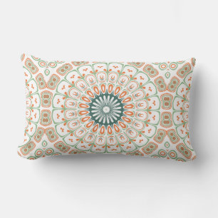 Modern Mandala Kaleidoscope Medallion Design Lumbar Cushion