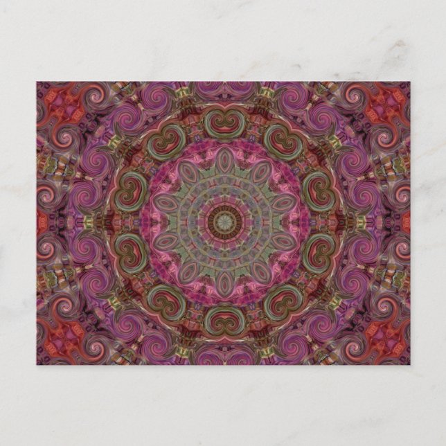 Modern Mandala Pattern Postcard (Front)