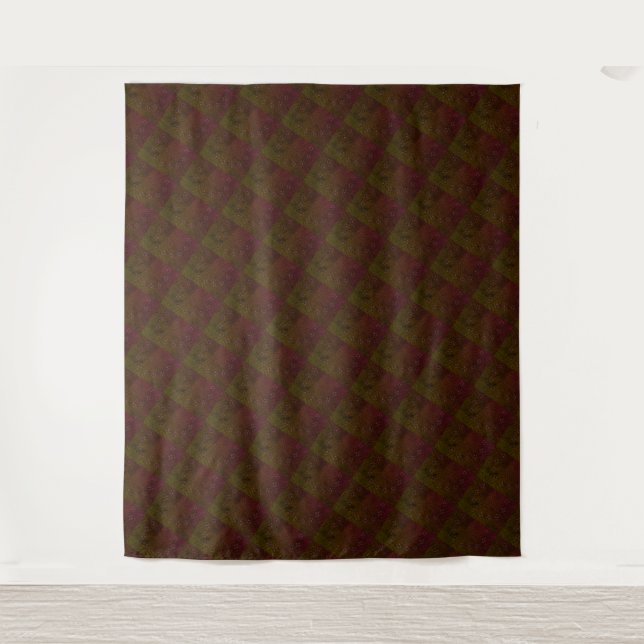 MODERN Mandala SMALL LINES - RED- BROWN  Tapestry (Front)