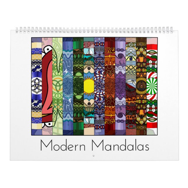 Modern Mandalas 12 Month Calendar (Cover)