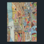 Modern Map of New York I 2 Poster<br><div class="desc">A modern map of New York City in bright, vibrant colors. Artist: Nikki Galapon</div>