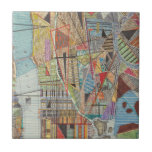 Modern Map of New York I Ceramic Tile<br><div class="desc">A modern map of New York City in bright,  vibrant colours. Artist: Nikki Galapon</div>