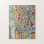 Modern Map of New York I Jigsaw Puzzle<br><div class="desc">A modern map of New York City in bright,  vibrant colours. Artist: Nikki Galapon</div>