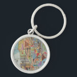 Modern Map of New York I Key Ring<br><div class="desc">A modern map of New York City in bright, vibrant colours. Artist: Nikki Galapon</div>