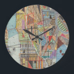 Modern Map of New York I Large Clock<br><div class="desc">A modern map of New York City in bright,  vibrant colours. Artist: Nikki Galapon</div>