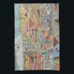 Modern Map of New York I Tea Towel<br><div class="desc">A modern map of New York City in bright,  vibrant colours. Artist: Nikki Galapon</div>