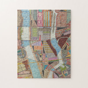 Modern Map of New York II Jigsaw Puzzle