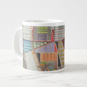 Modern Map of New York II Large Coffee Mug