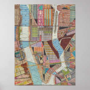Modern Map of New York II Poster
