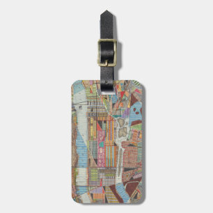 Modern Map of New York III Luggage Tag