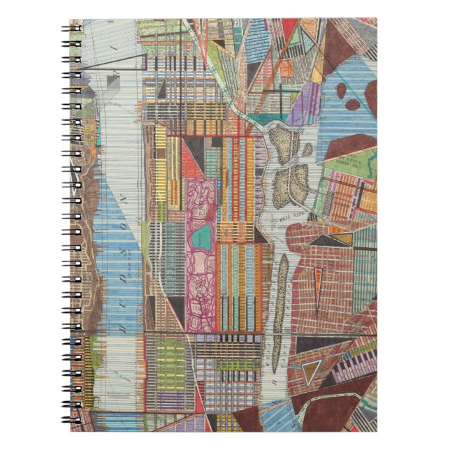 Modern Map of New York III Notebook (Front)