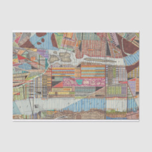 Modern Map of New York III Tissue Paper