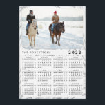 Modern Marble 2022 Family Photo Calendar Magnet<br><div class="desc">Create a unique 2022 photo calendar magnet for a refrigerator by uploading a personal picture and typing your family name or another text.</div>