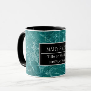 Modern Marble Business Add Name Mug