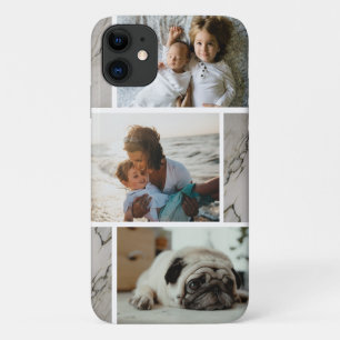 Modern Marble Colour Block and Your Custom Picture iPhone 11 Case
