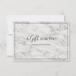 Modern Marble Customized Gift Certificate