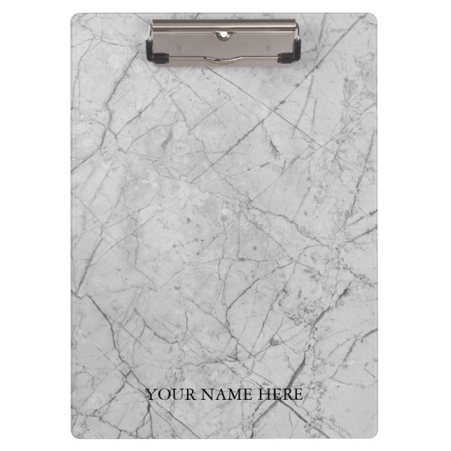 Modern Marble Designer Personalised Clipboard (Front)