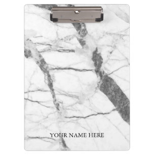 Modern Marble Designer Personalised Clipboard