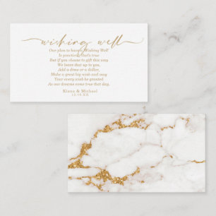 Modern Marble Glitter Wishing Well V1 Gold ID816 Enclosure Card